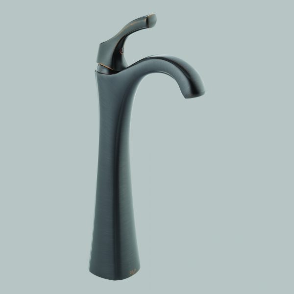 Venetian Bronze Single Handle Vessel Lavatory Faucet with Riser