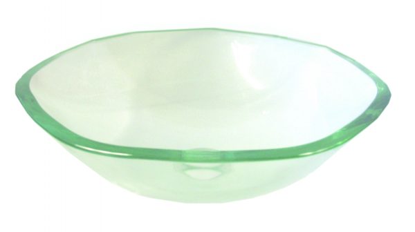 Clear Glass Heptagon Vessel