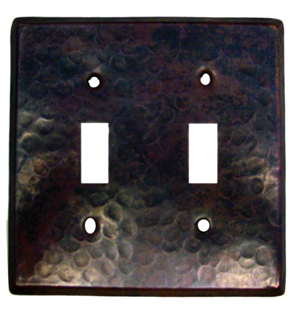 Double Light Switch Copper Plate Cover