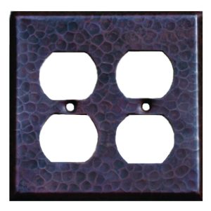Double Socket Copper Plate Cover