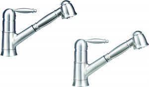 Chrome Pull-Out Kitchen Faucet