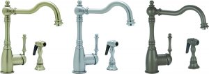Satin Nickel Kitchen Faucet with Side Spray