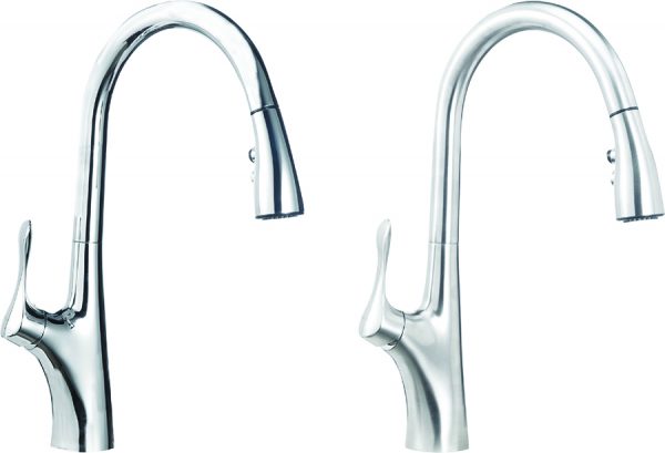 Chrome Pull-Down Kitchen Faucet