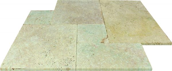 Rustic Ivory Tumbled Versailles Pattern Paver