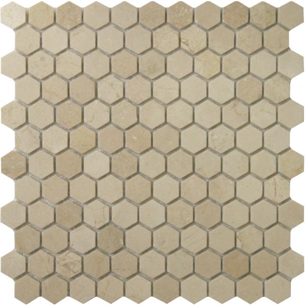 1×1 Hexagon Crema Marfil