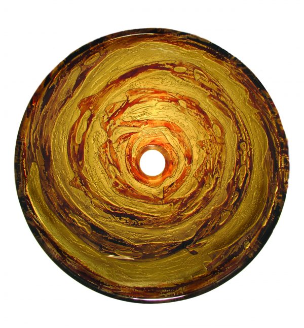 Round Latte Swirl Vessel
